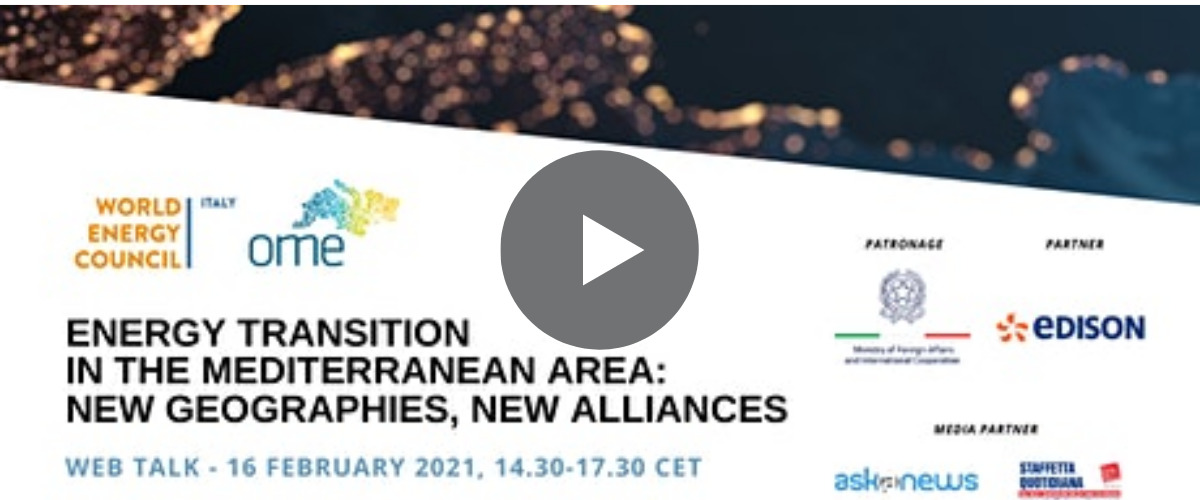 Web talk Energy Transition in the Mediterranean Area: new geographies, new alliances